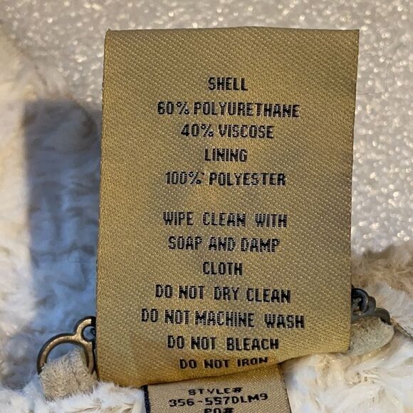 Odyn Faux Shearling Plush Open Front Vest Women's Size Medium boho festival warm - Picture 5 of 8